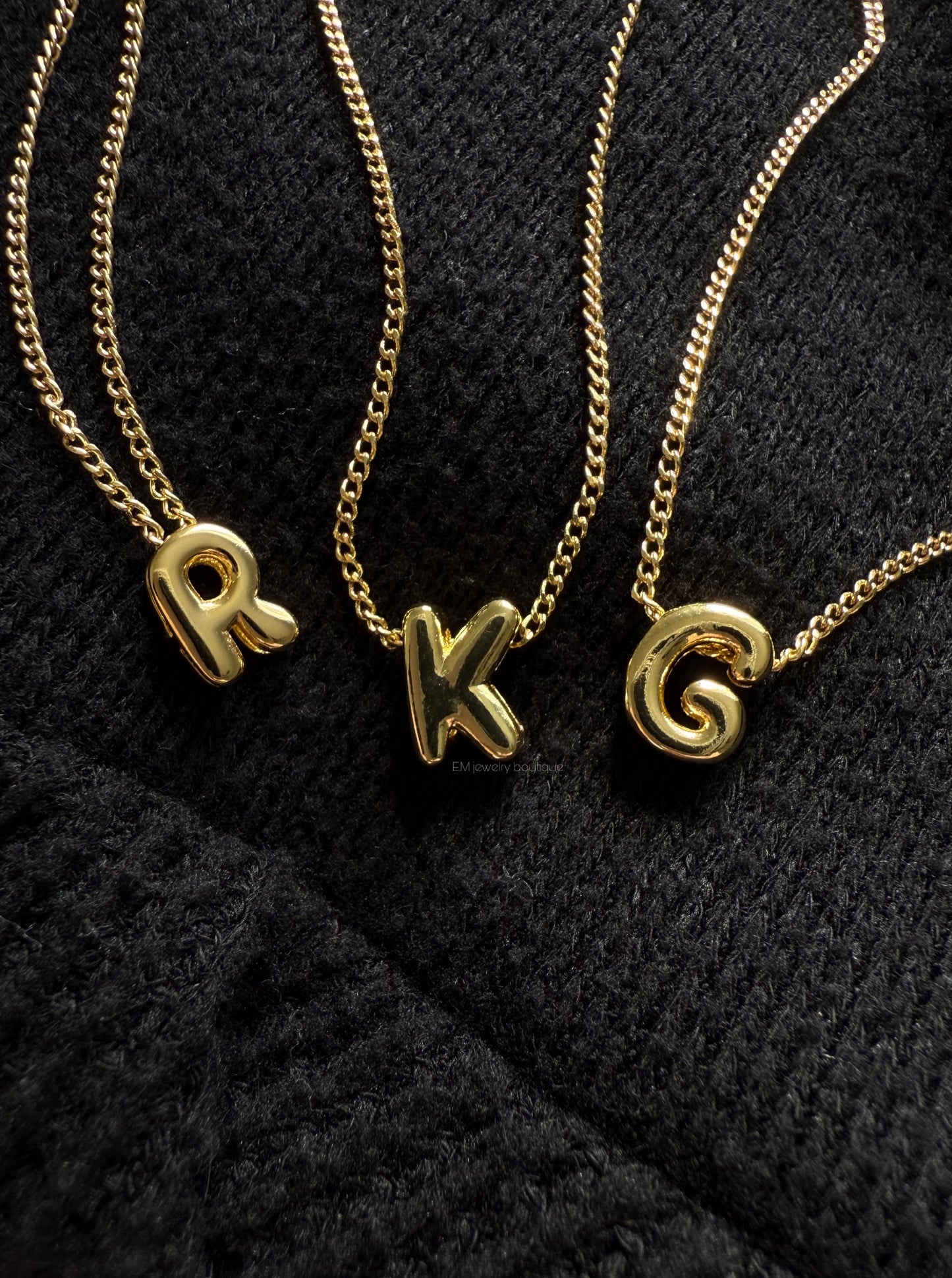 Bubble Initial Necklace