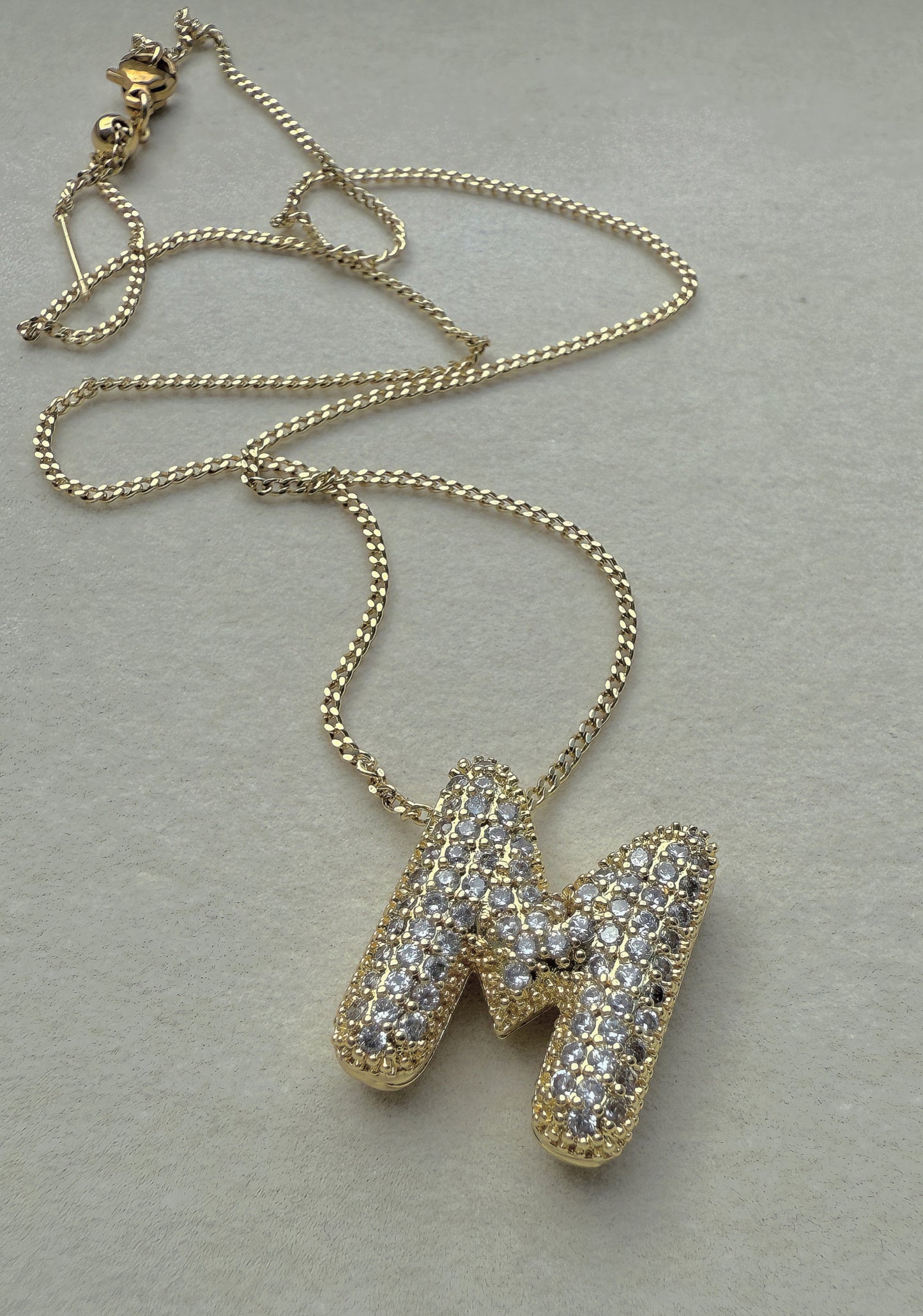 Zirconia Letter Necklace