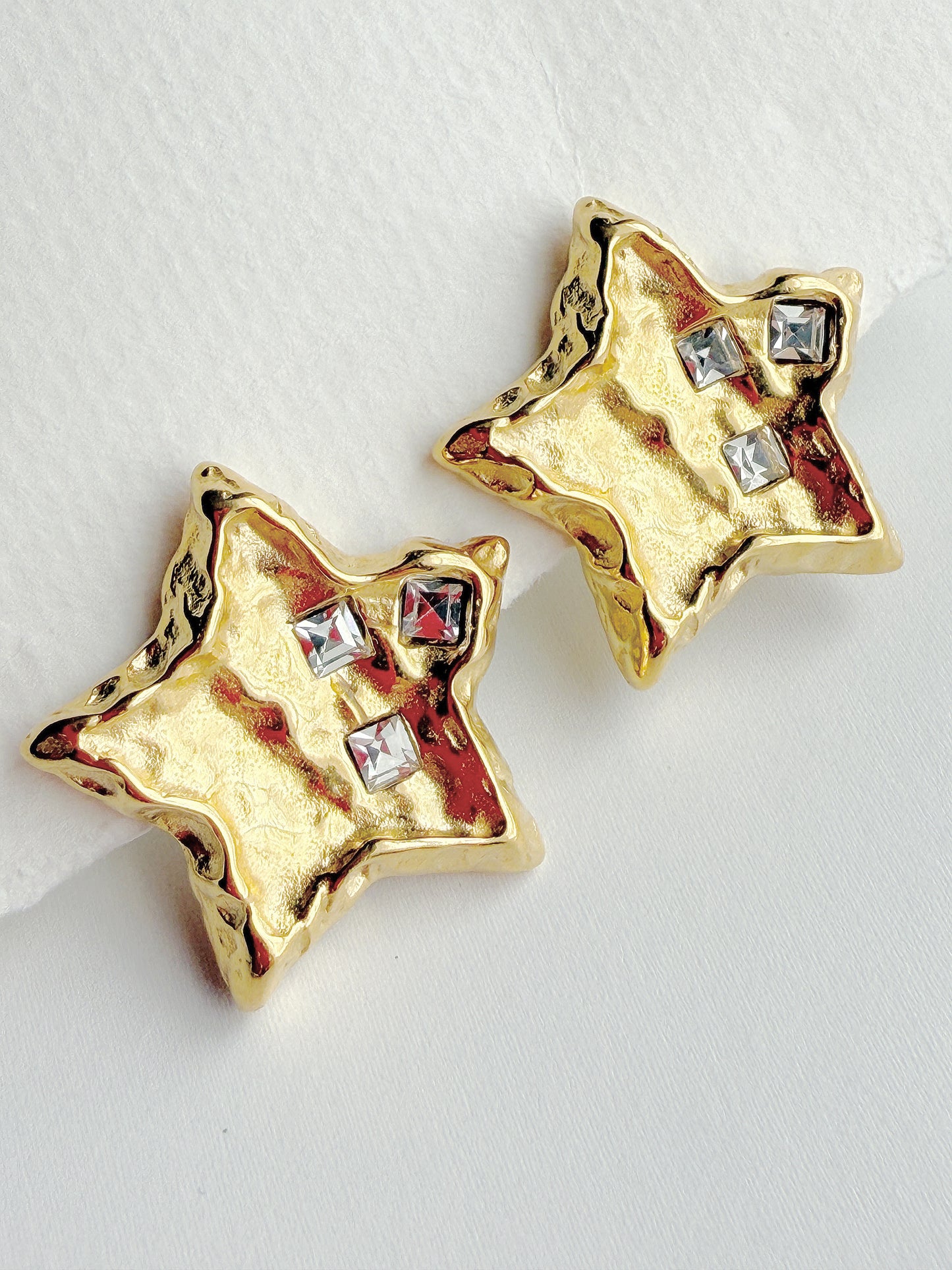 Golden Stars Studs