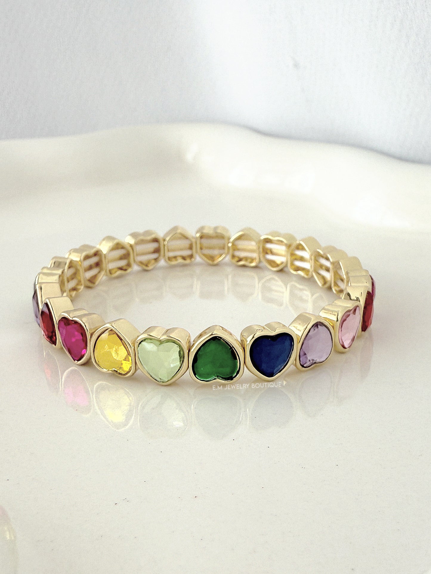 RAINBOW HEART BRACELET