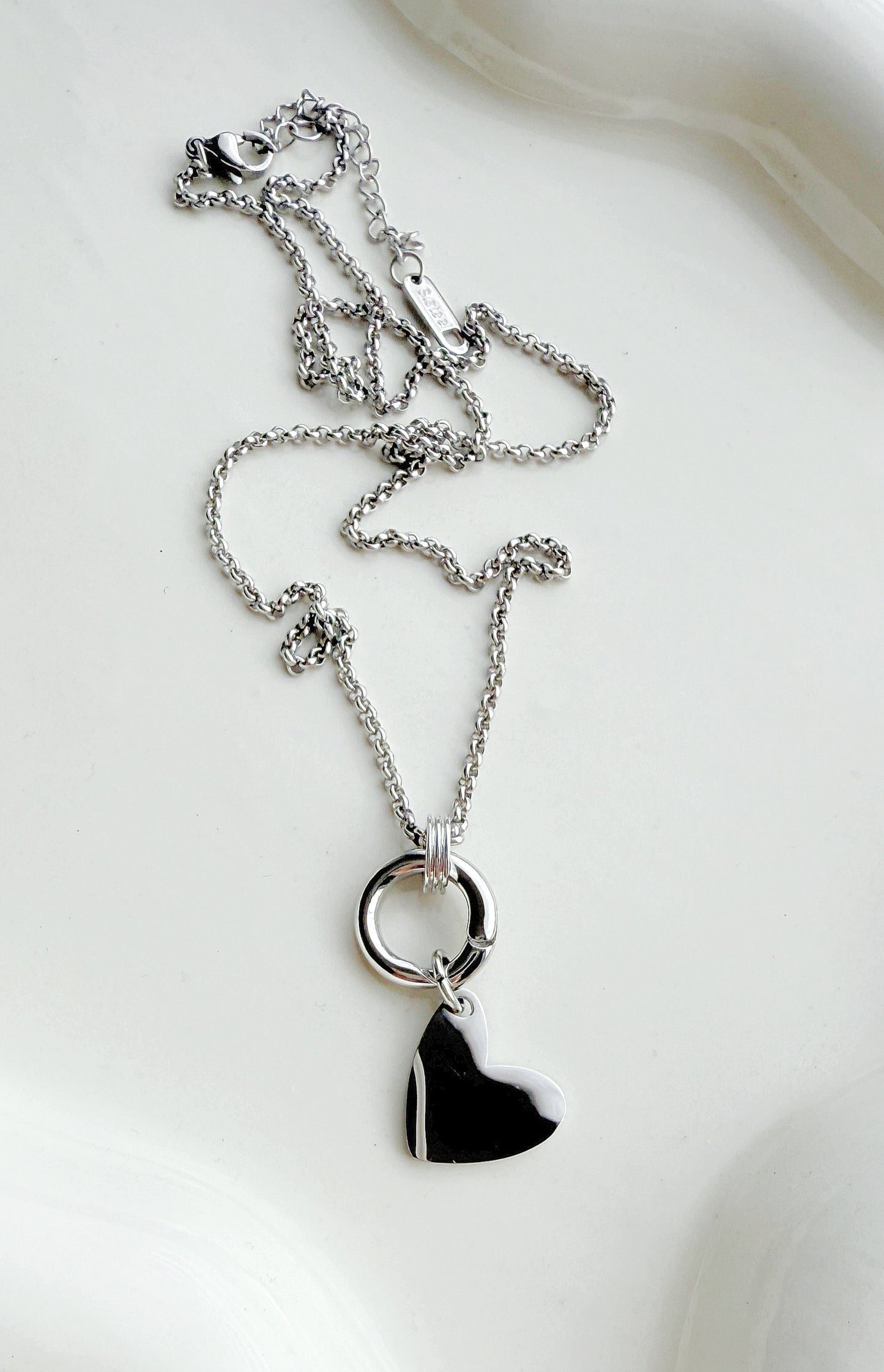SILVER HEART NECKLACE
