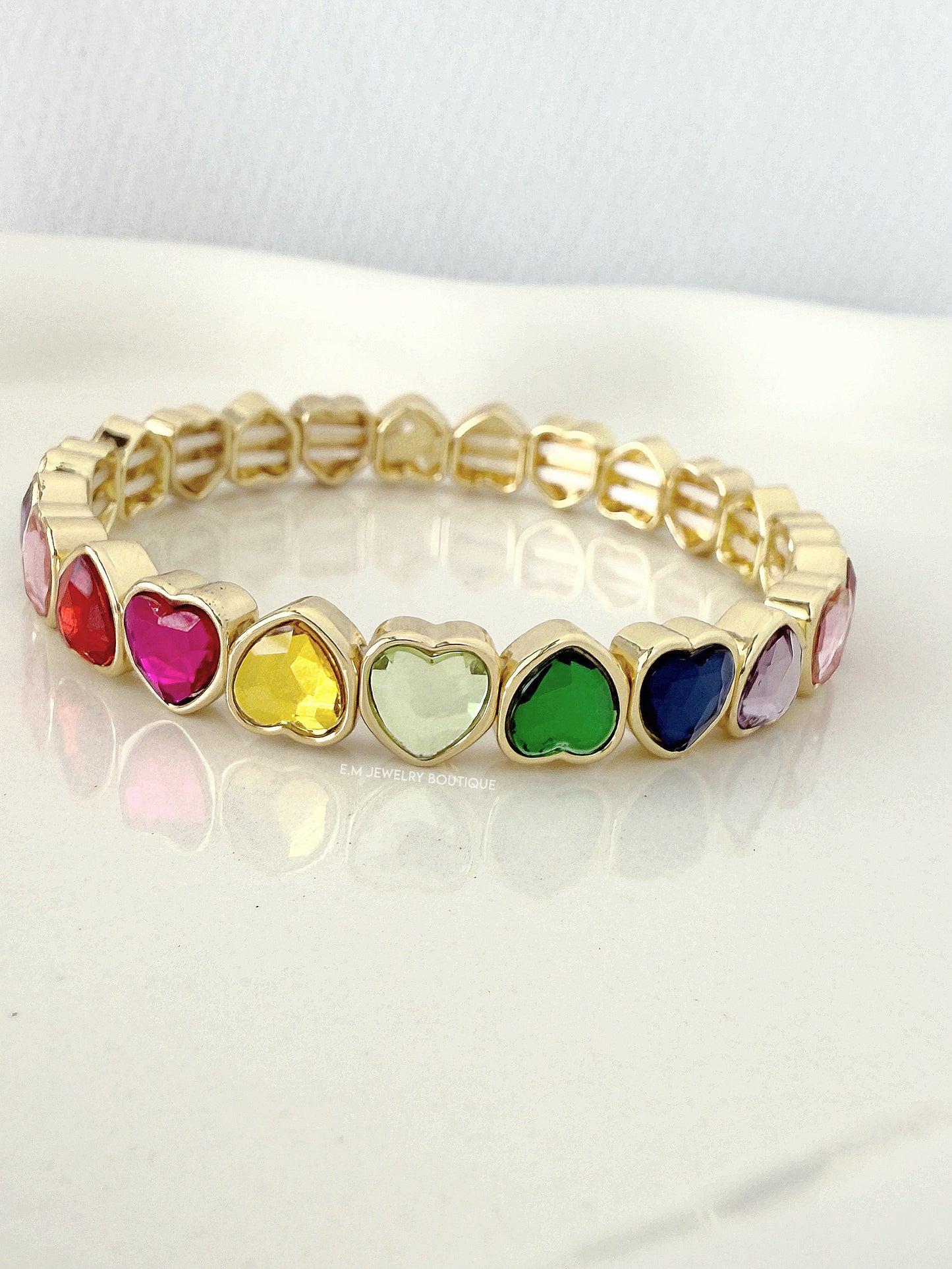 RAINBOW HEART BRACELET