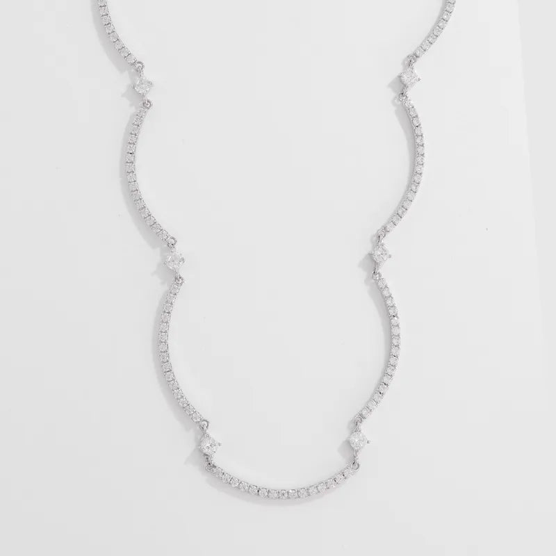 SILVER CURLY NECKLACE