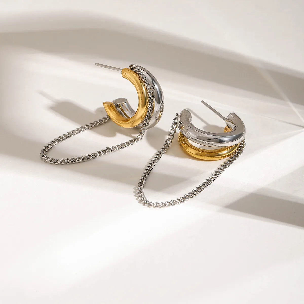 2 TONES EARRINGS