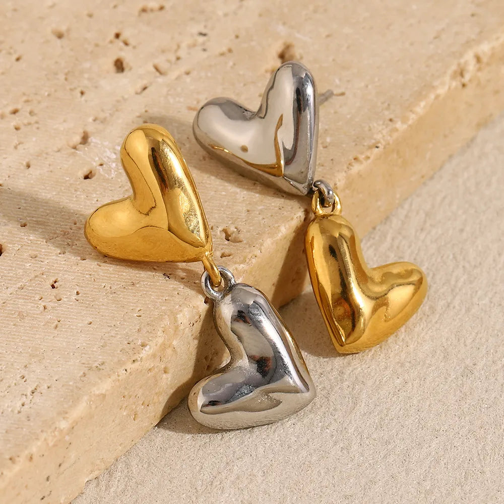 CORAZÓN 2 TONOS EARRINGS