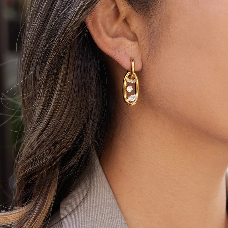 TASSEL ZIRCONIA EARRINGS