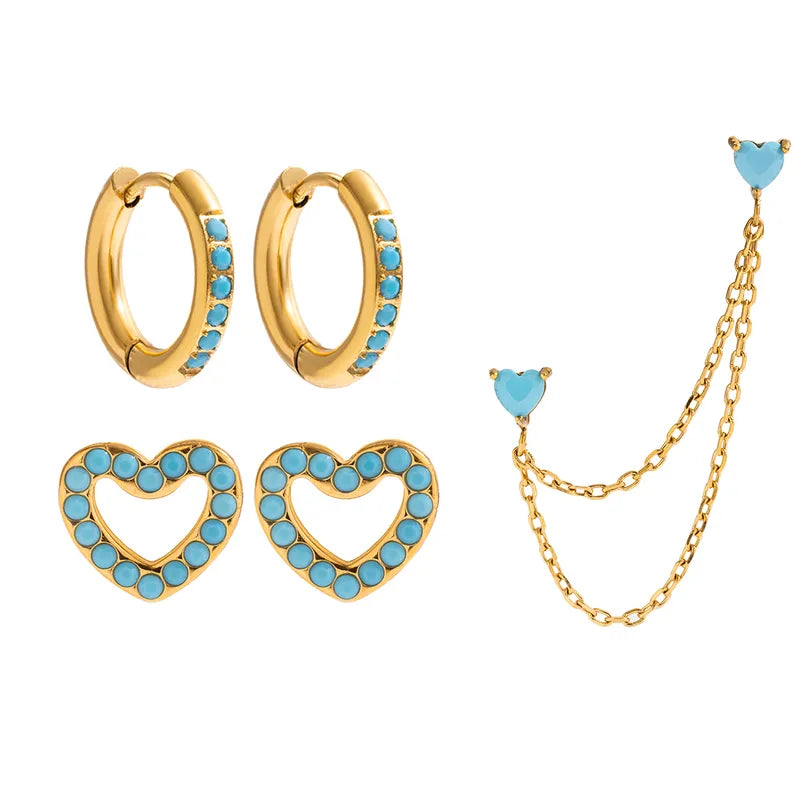 TURQUOISE EARRINGS SET