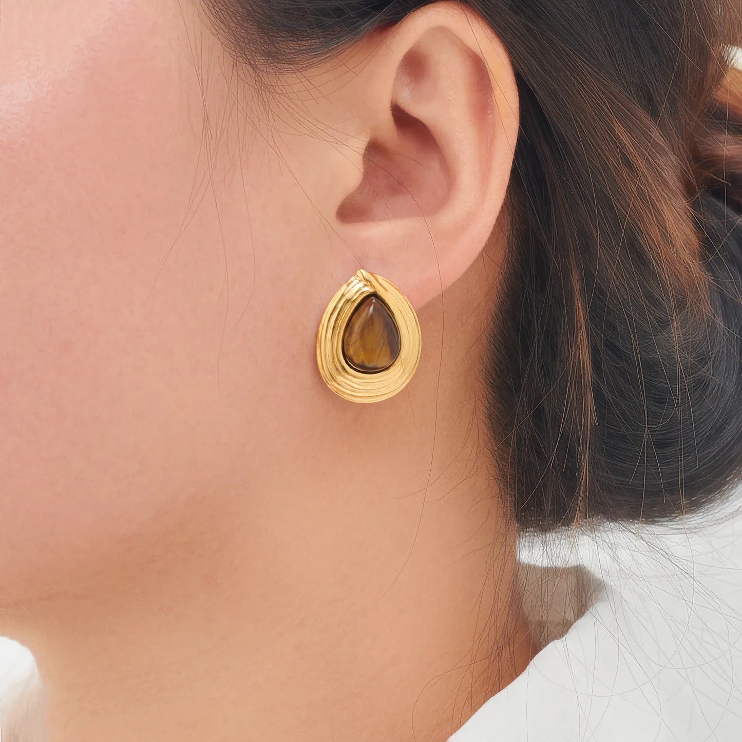COFFE GOLD STUDS