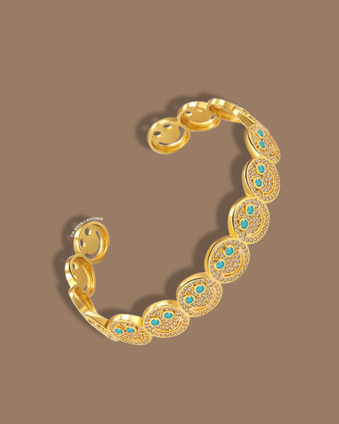 TURQUOISE HAPPYFACE BANGLE