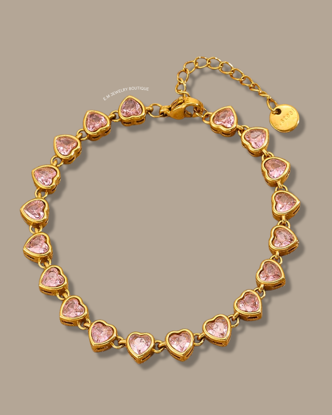 PINKHEART TENNIS BRACELET