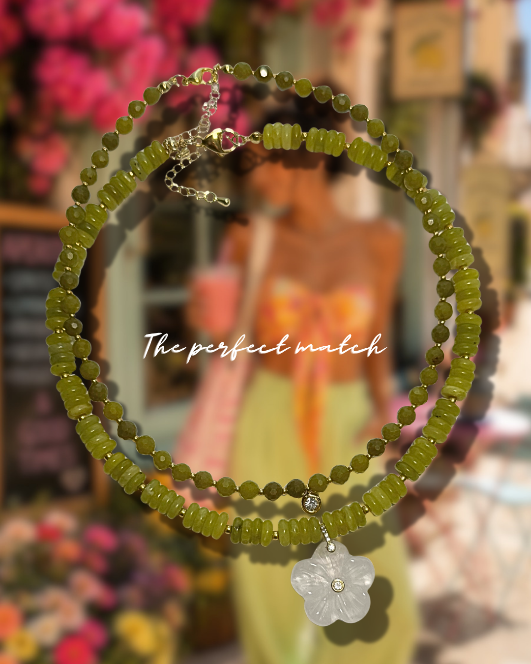 MACHA FLOWER NECKLACE