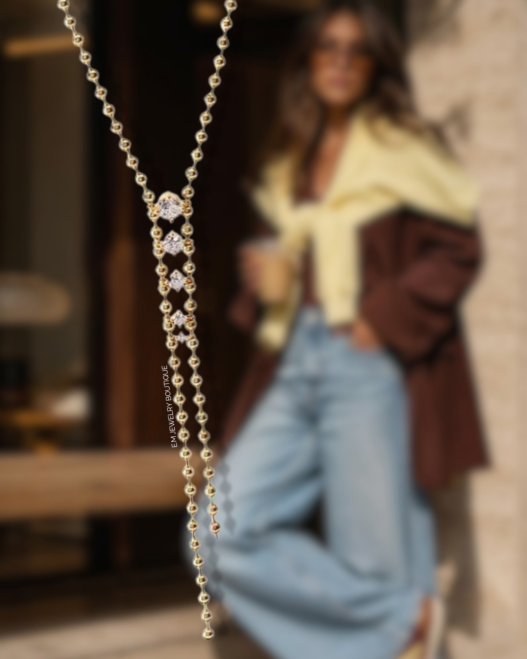 MILA ZIRCON LONG NECKLACE
