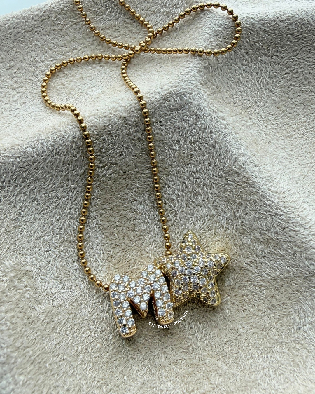 STAR ZIRCON INITIAL NECKLACE