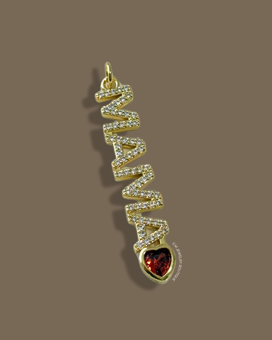 MAMA RED HEART PENDANT