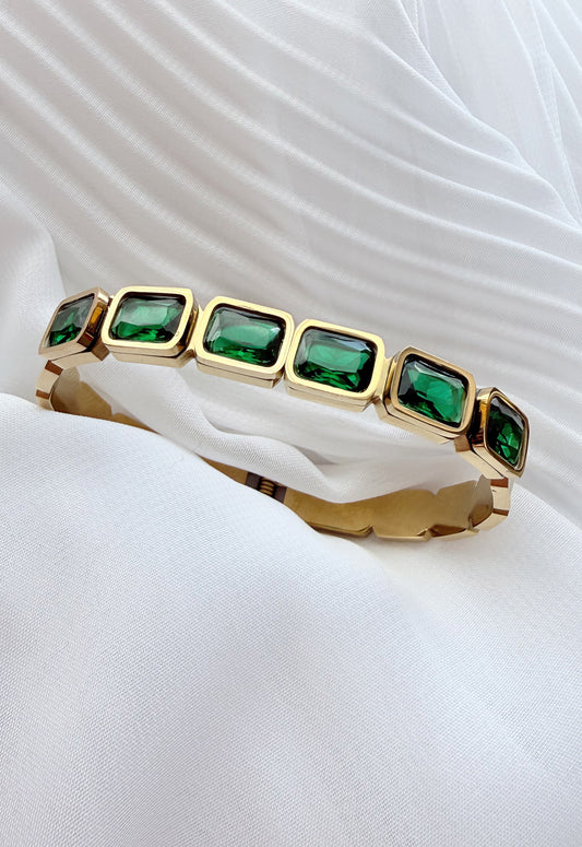GREEN CLIP BANGLE