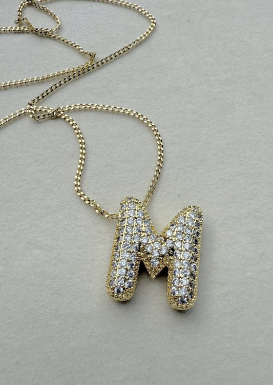 Zirconia Letter Necklace