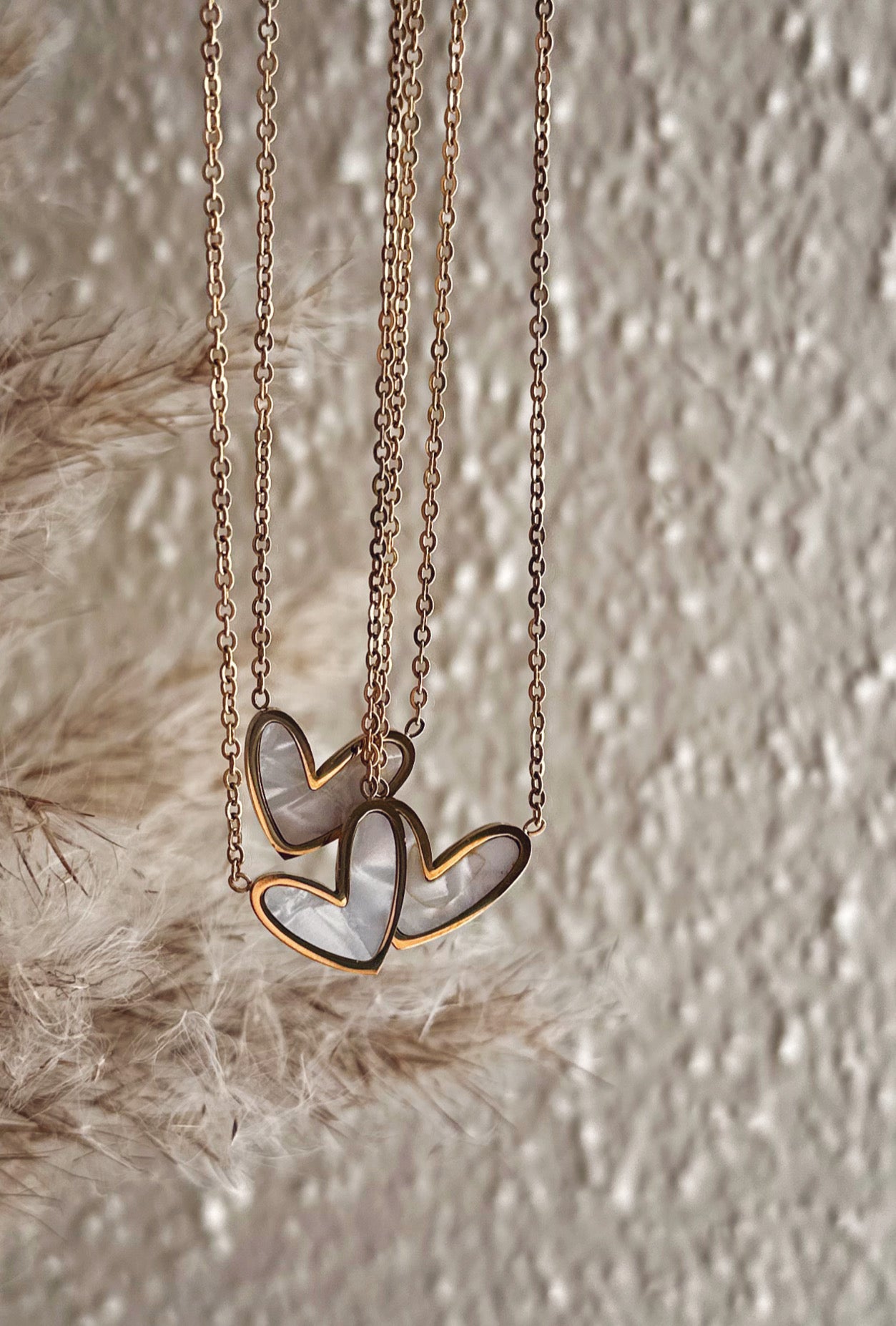 White Heart Necklace