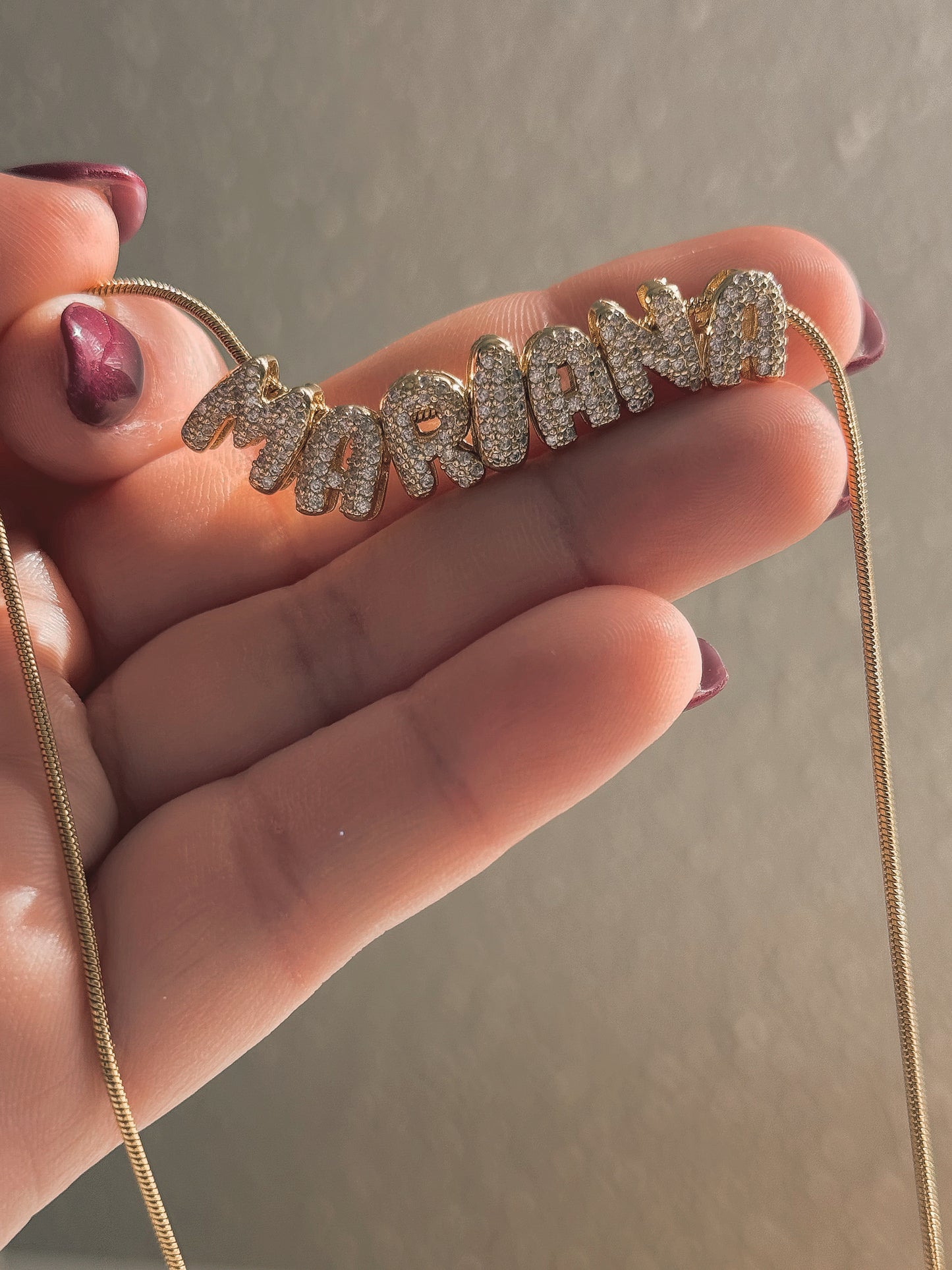 Zircon Name Necklace