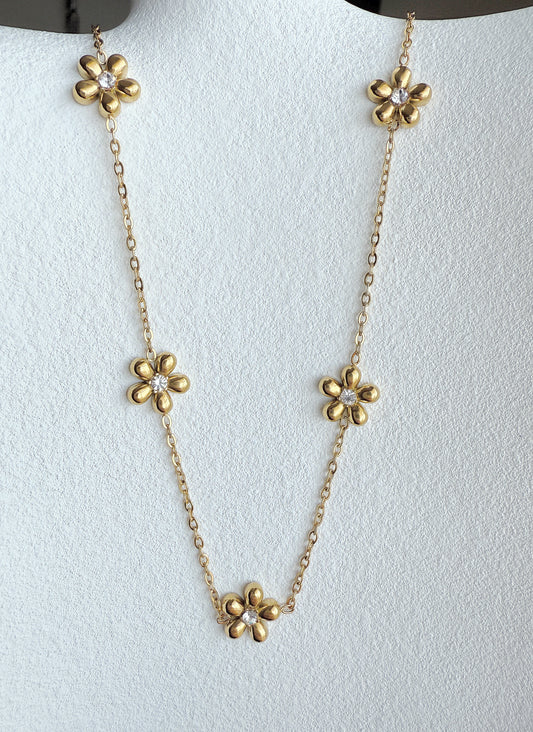 Golden Flower Necklace