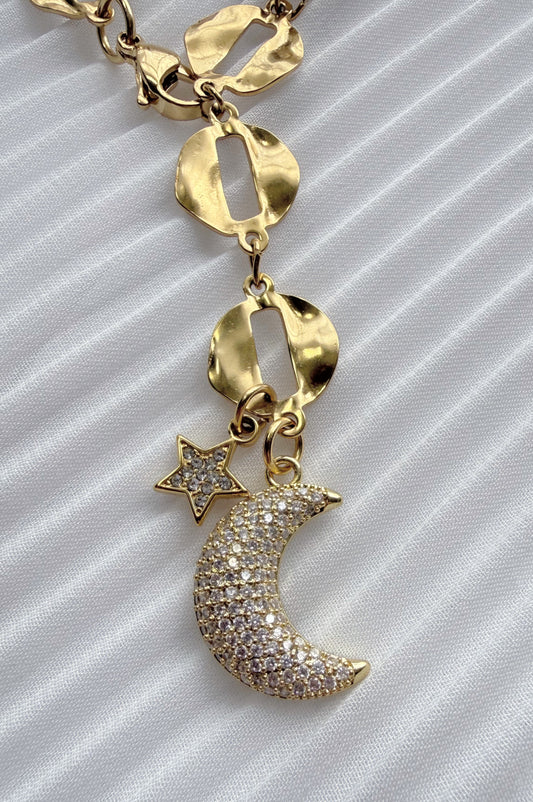 MOON SHINY STAR NECKLACE