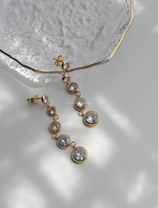 CLEAR ZIRCON EARRINGS