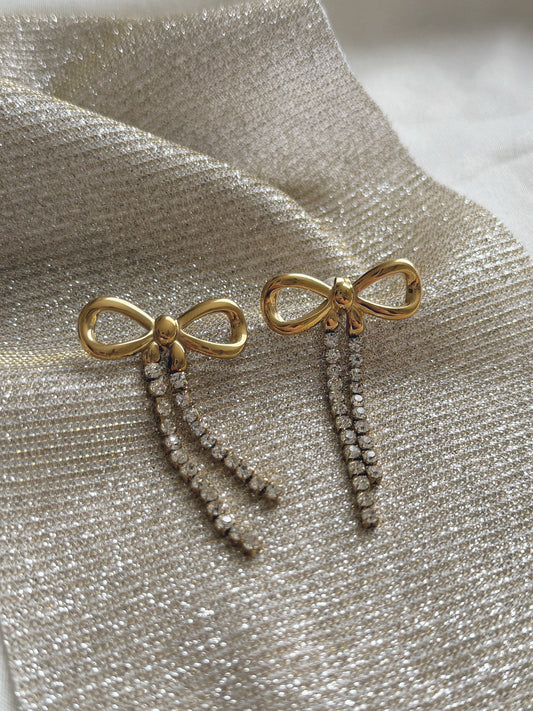 Shiny Bow Earrings