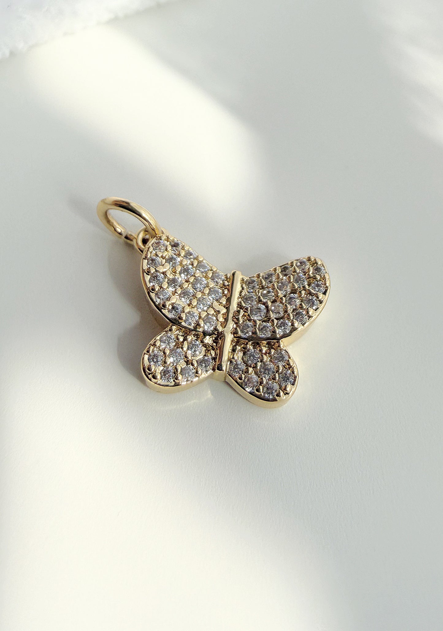 Butterfly Zircon Charm