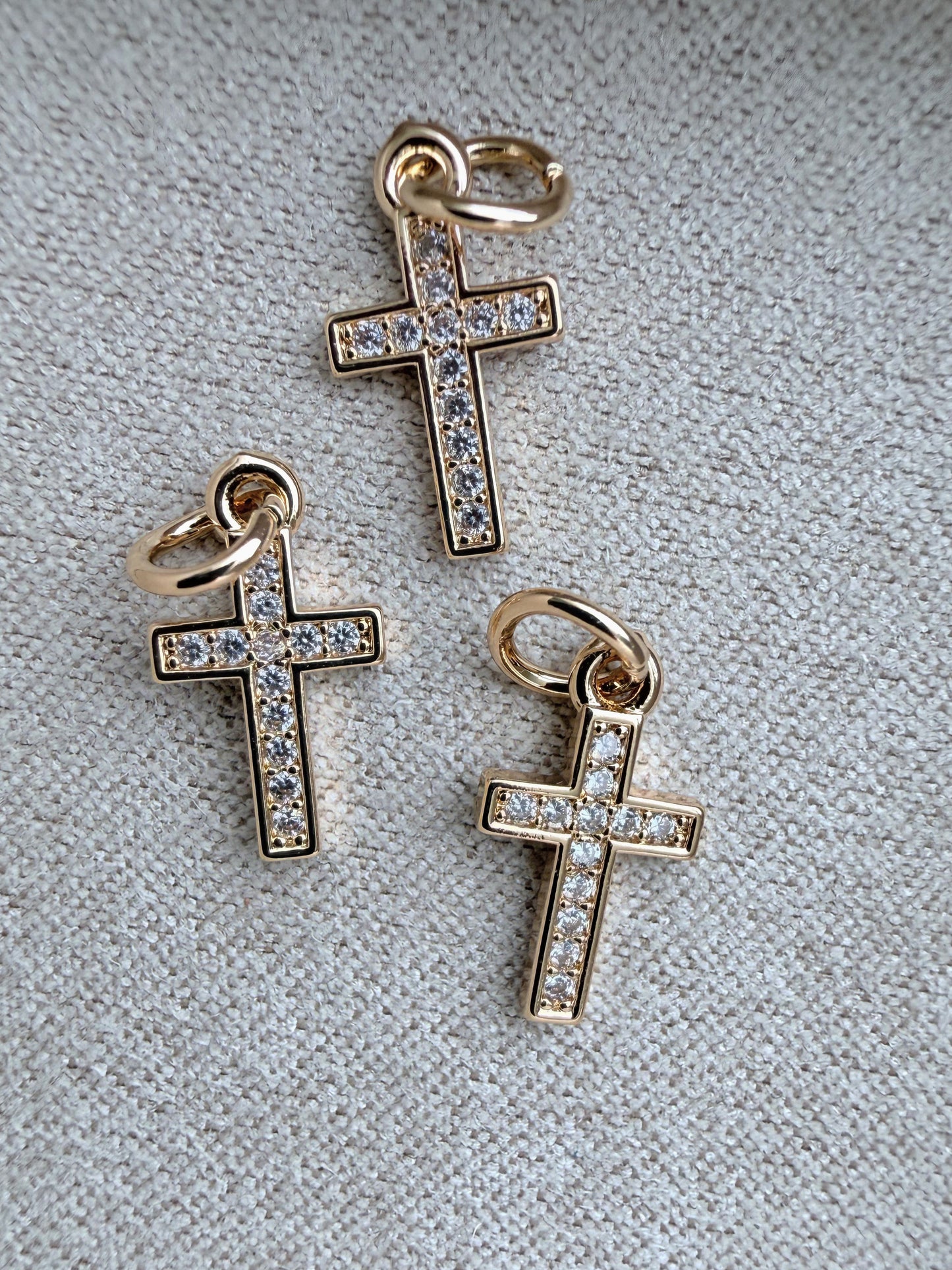 Mini Cruz Zircon Charm