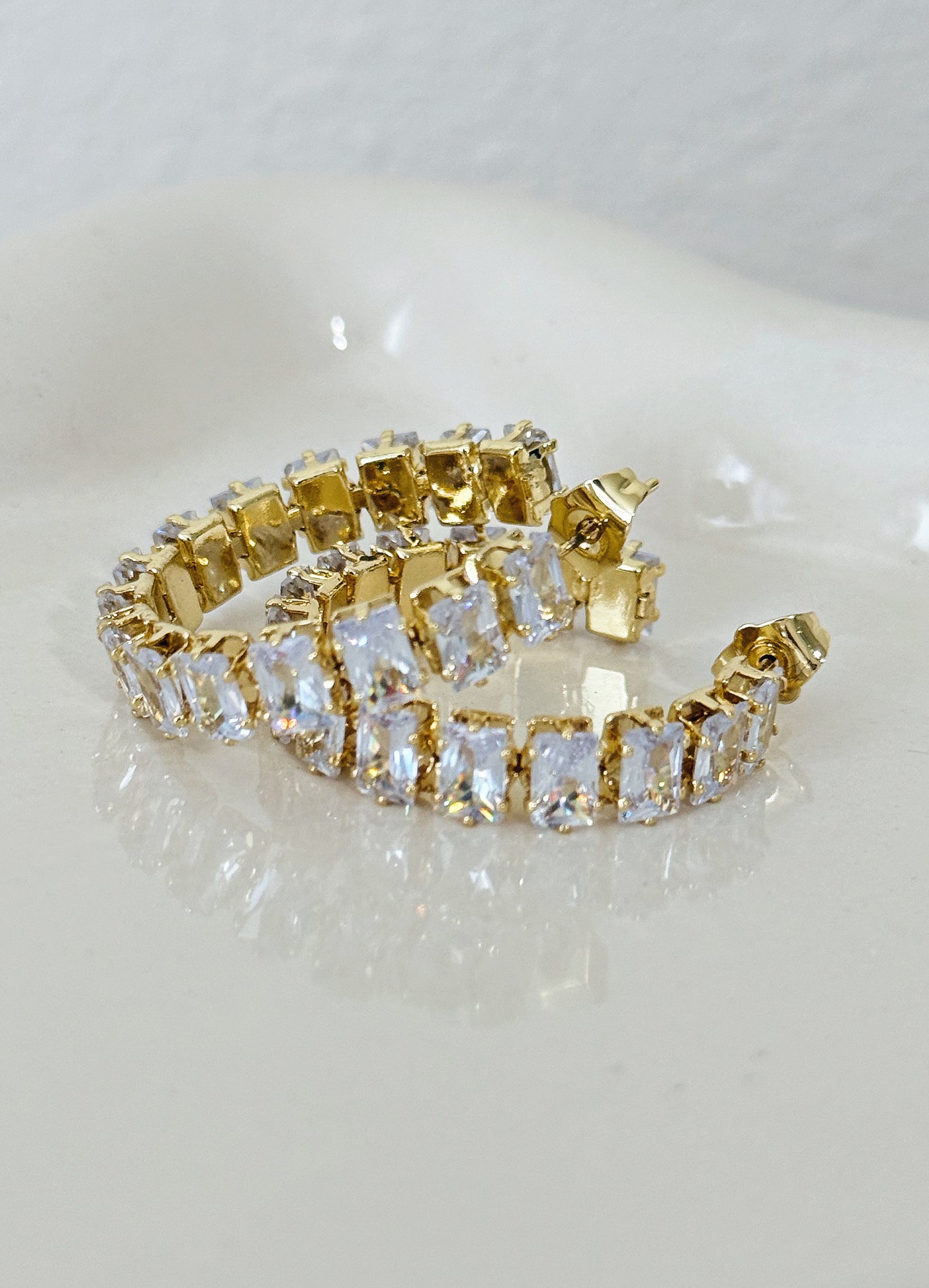 TENNIS ZIRCON EARRINGS