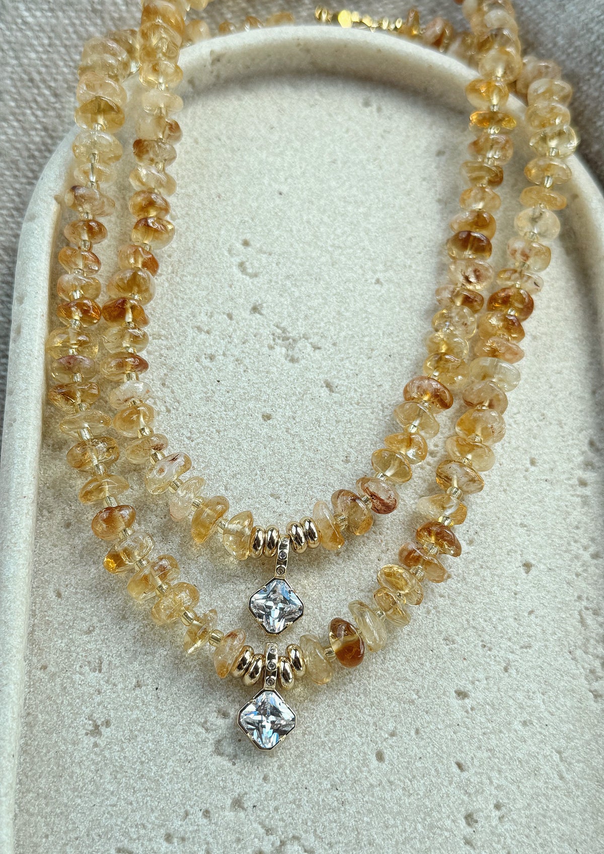 PUMPKIN CITRINE NECKLACE