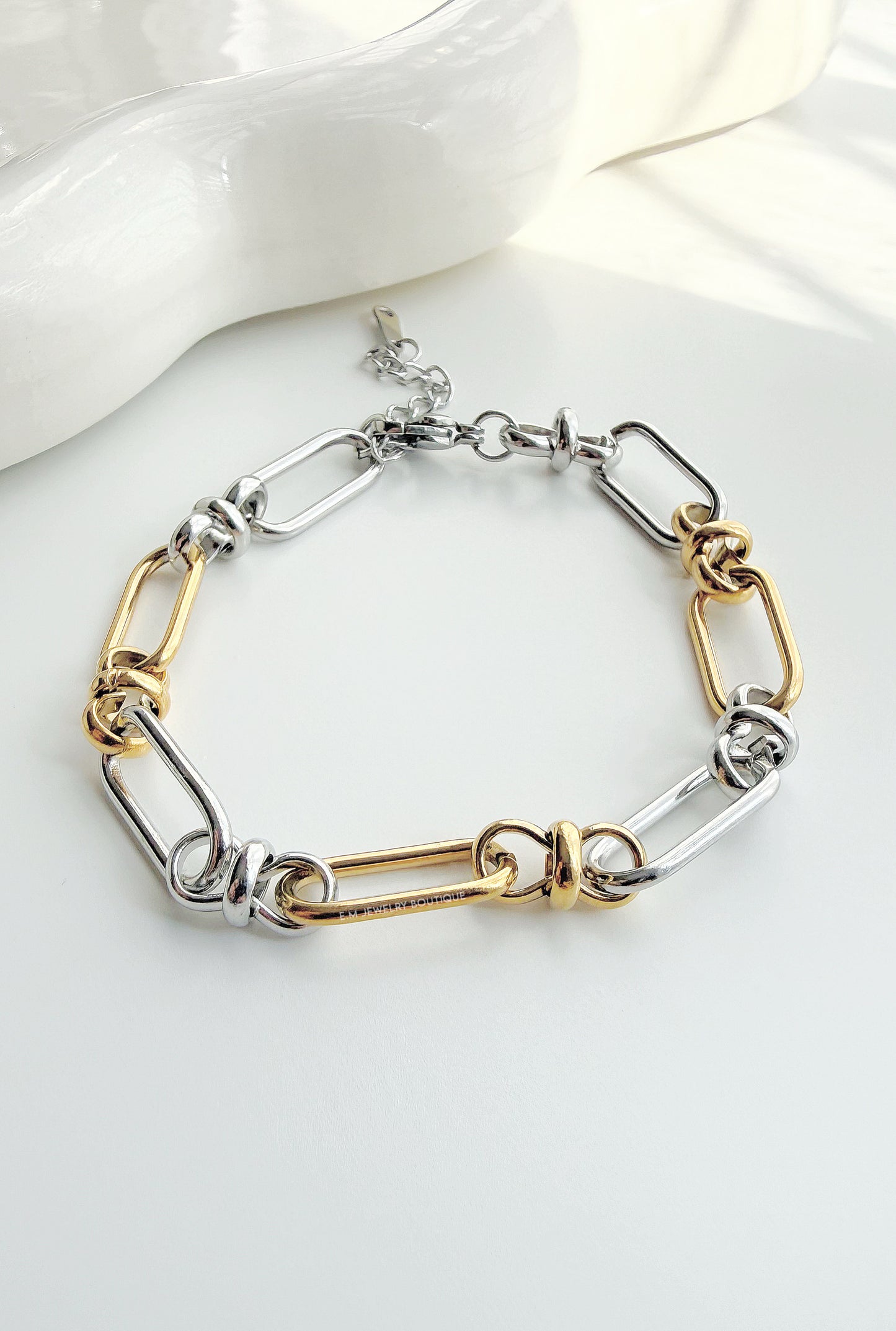 PAPERCLIP 2 TONES BRACELET