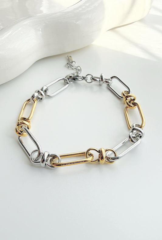 PAPERCLIP 2 TONES BRACELET
