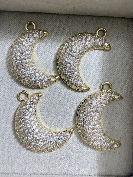 ZIRCONIA MOON CHARMS