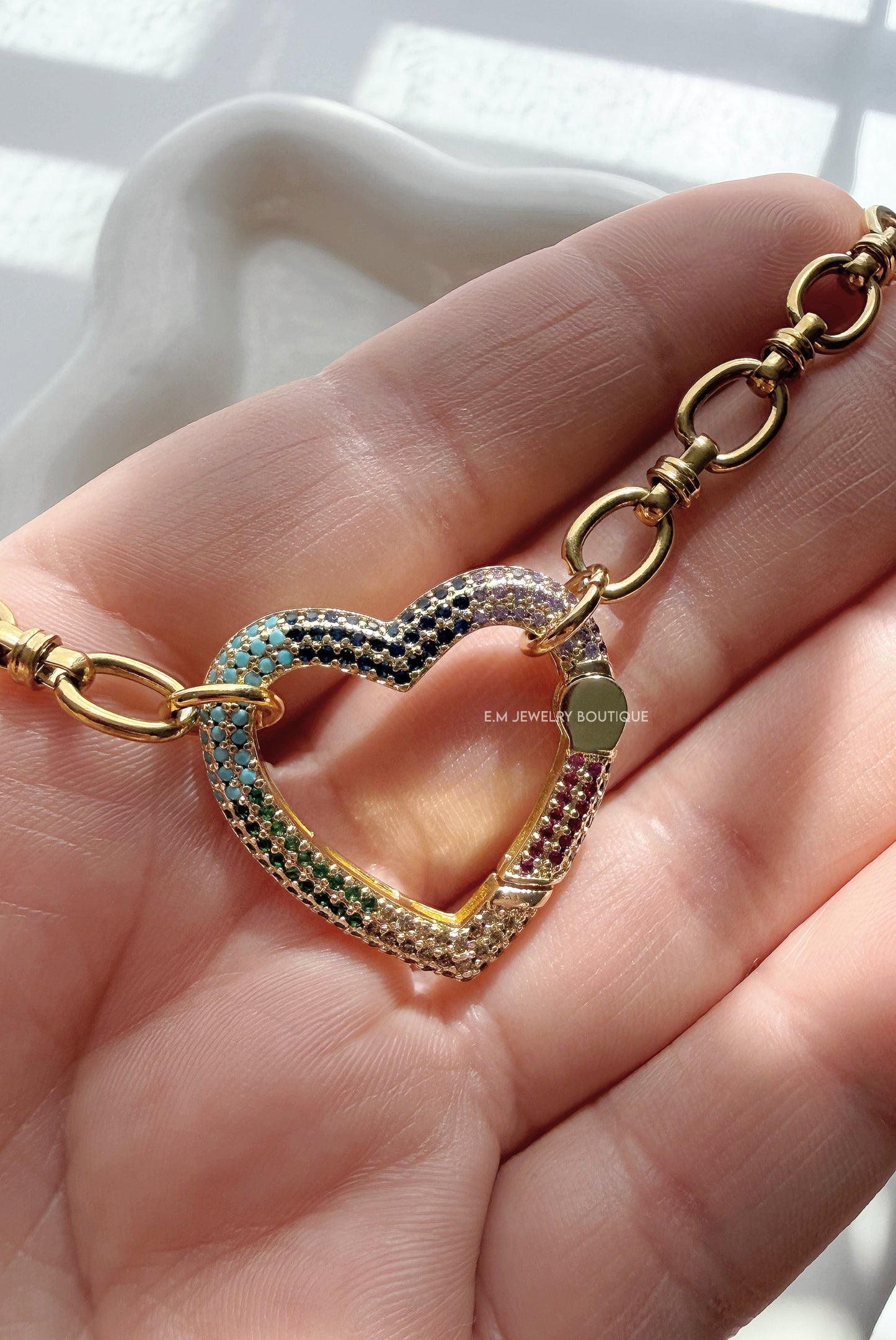 RAINBOW HEART NECKLACE