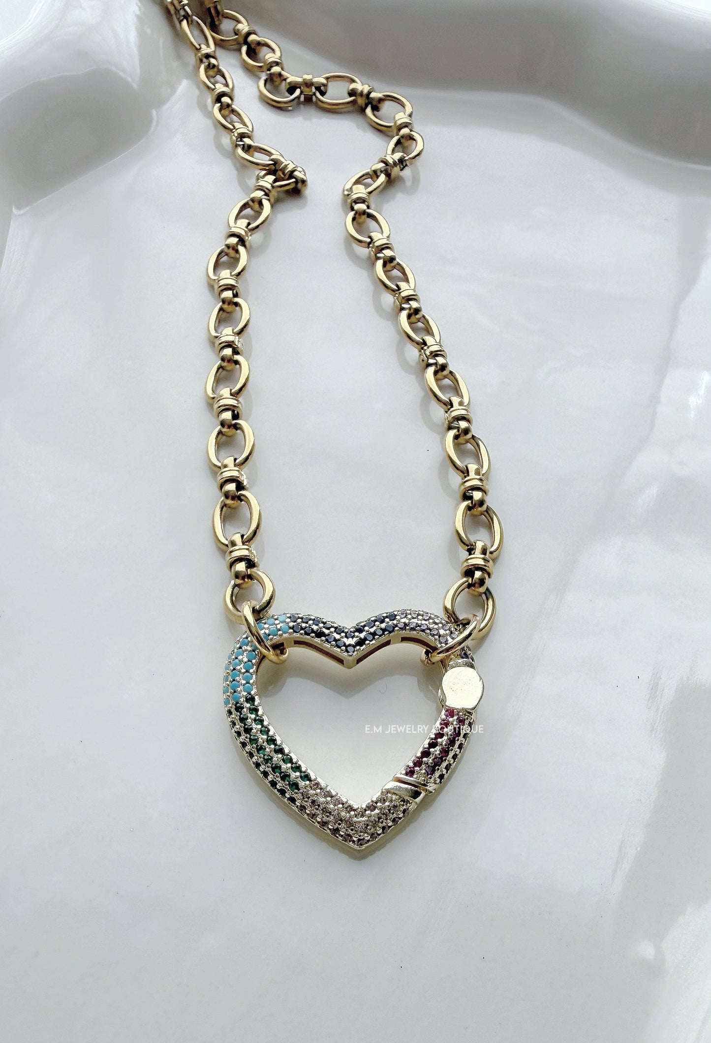 RAINBOW HEART NECKLACE