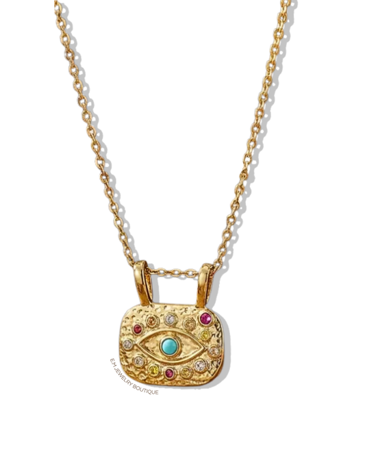 EYE TURQUOISE NECKLCE