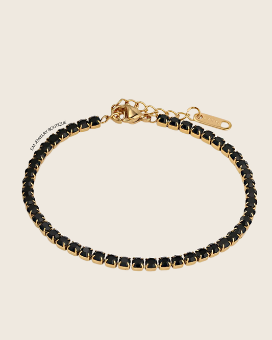 BLACK TENNIS BRACELET