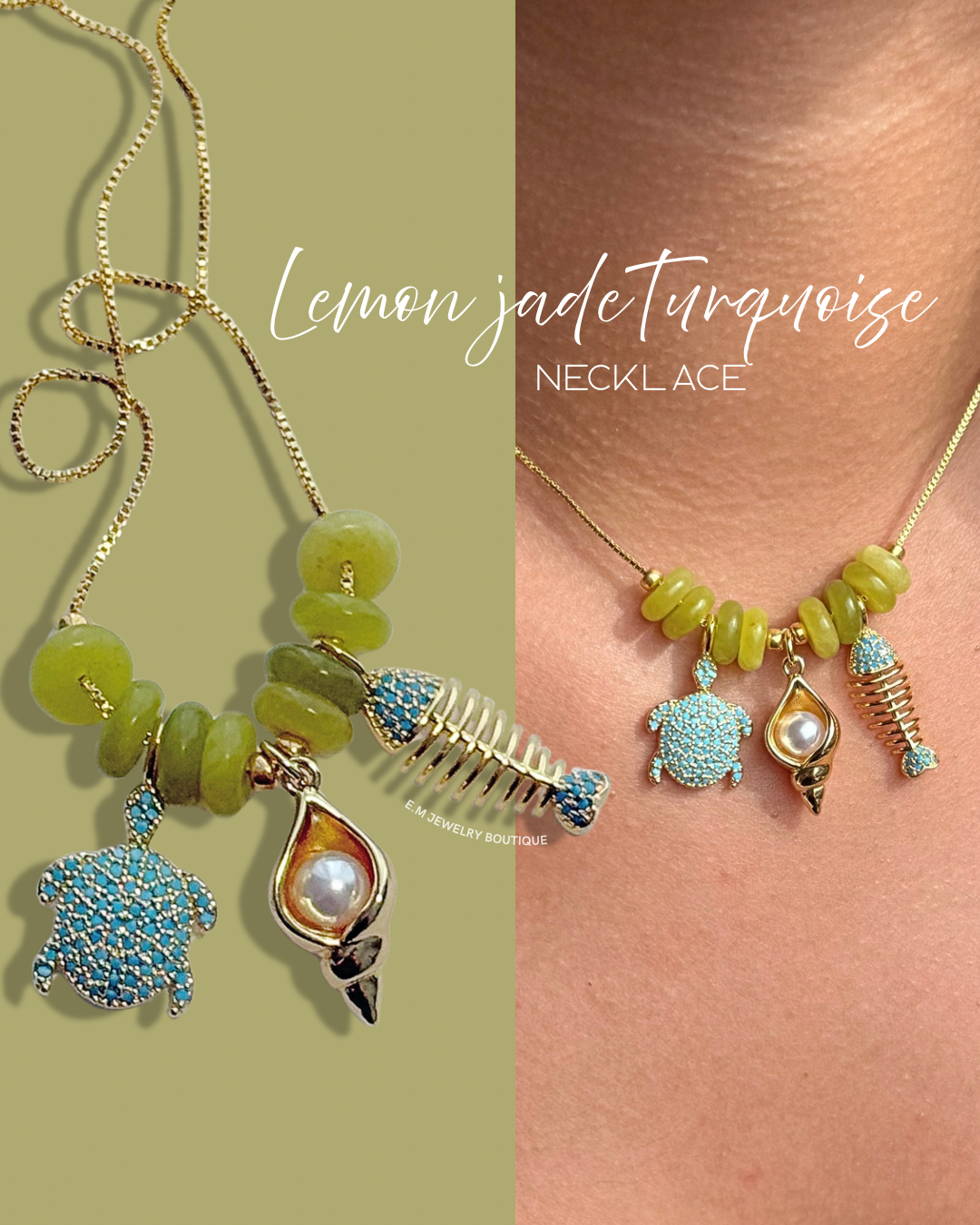 LEMON JADE TURQUOISE NECKLACE