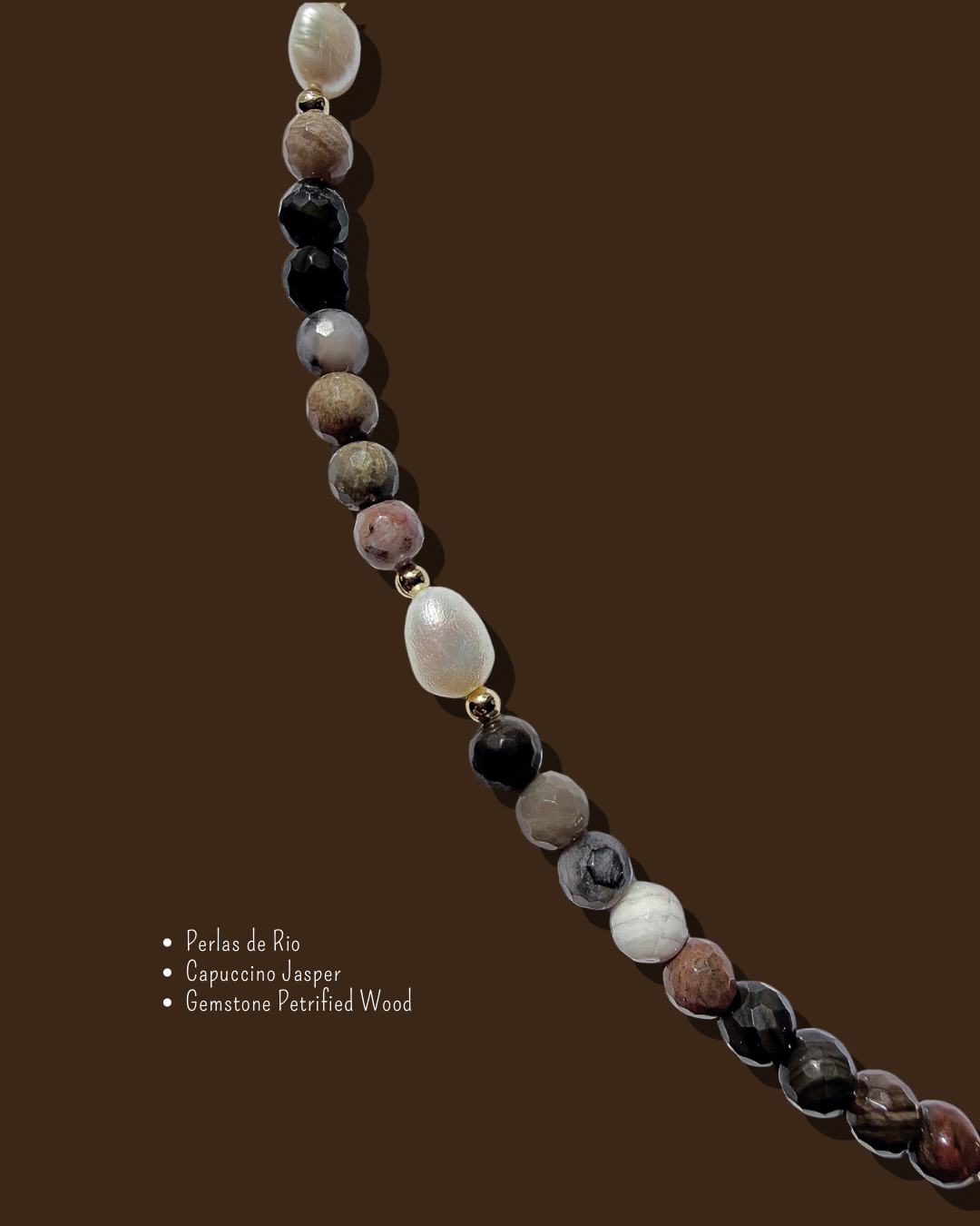 WOOD PEARL NECKLACE