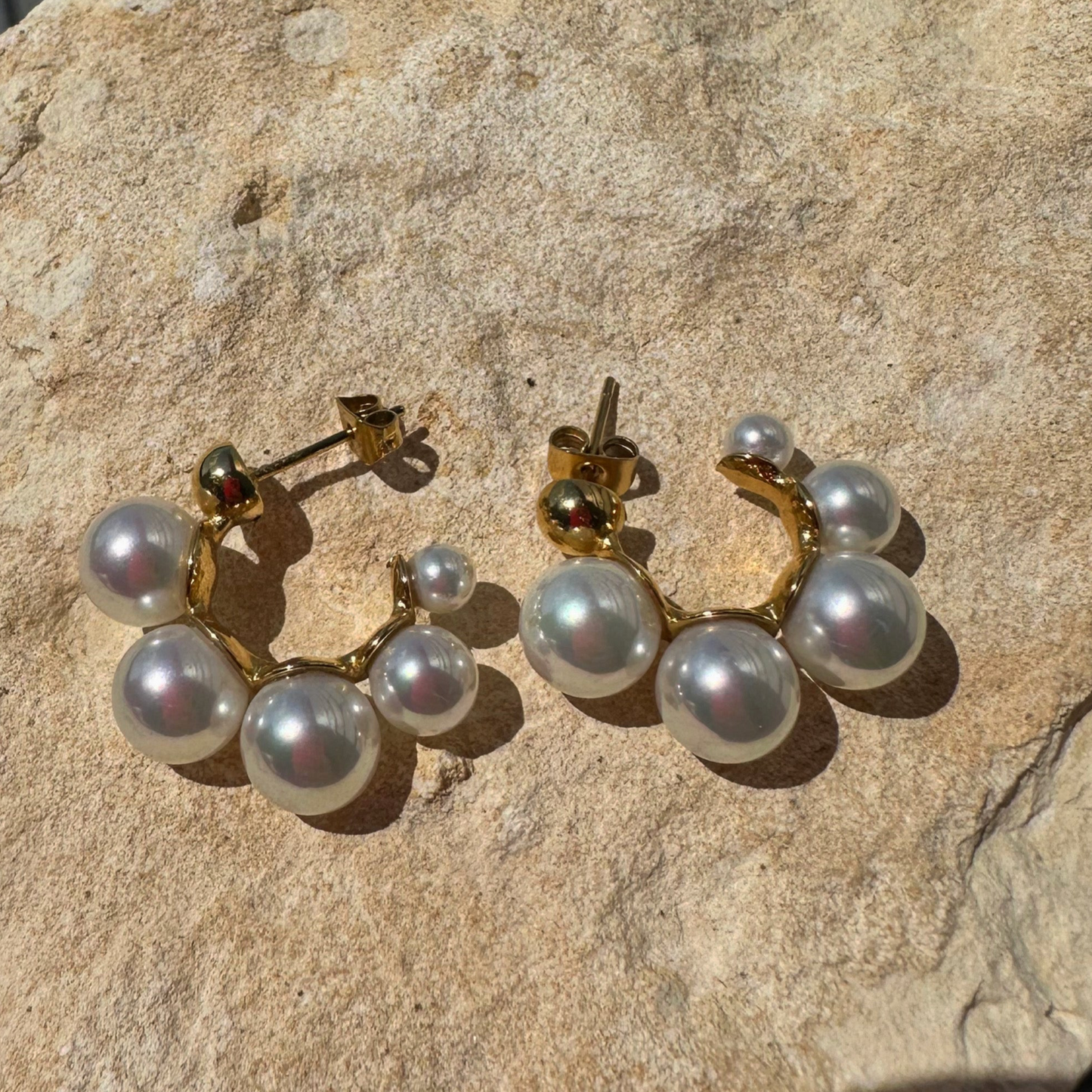 5 Pearls Earrings