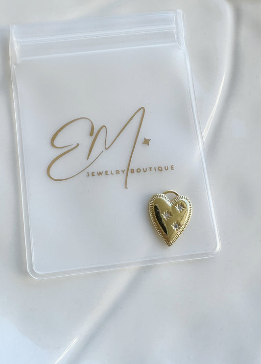 Zirconia Heart Charm