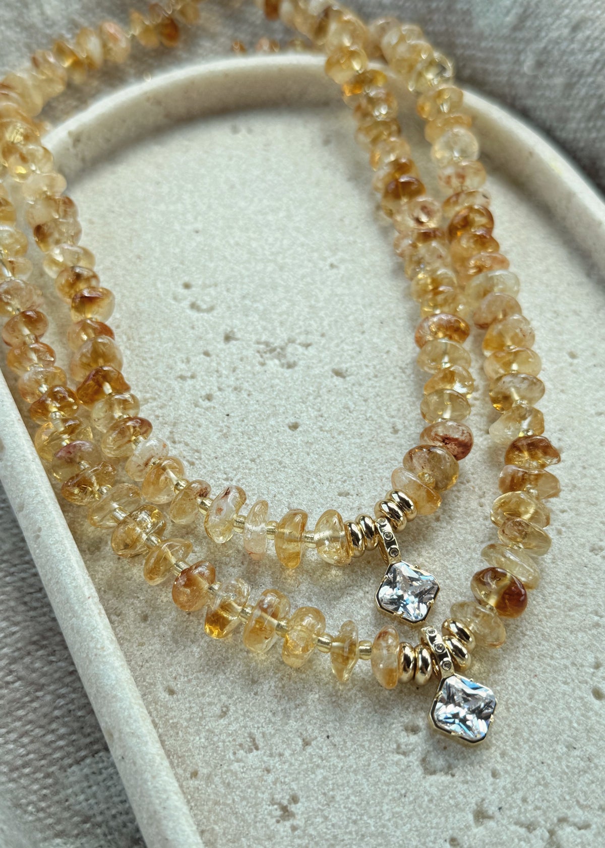 PUMPKIN CITRINE NECKLACE