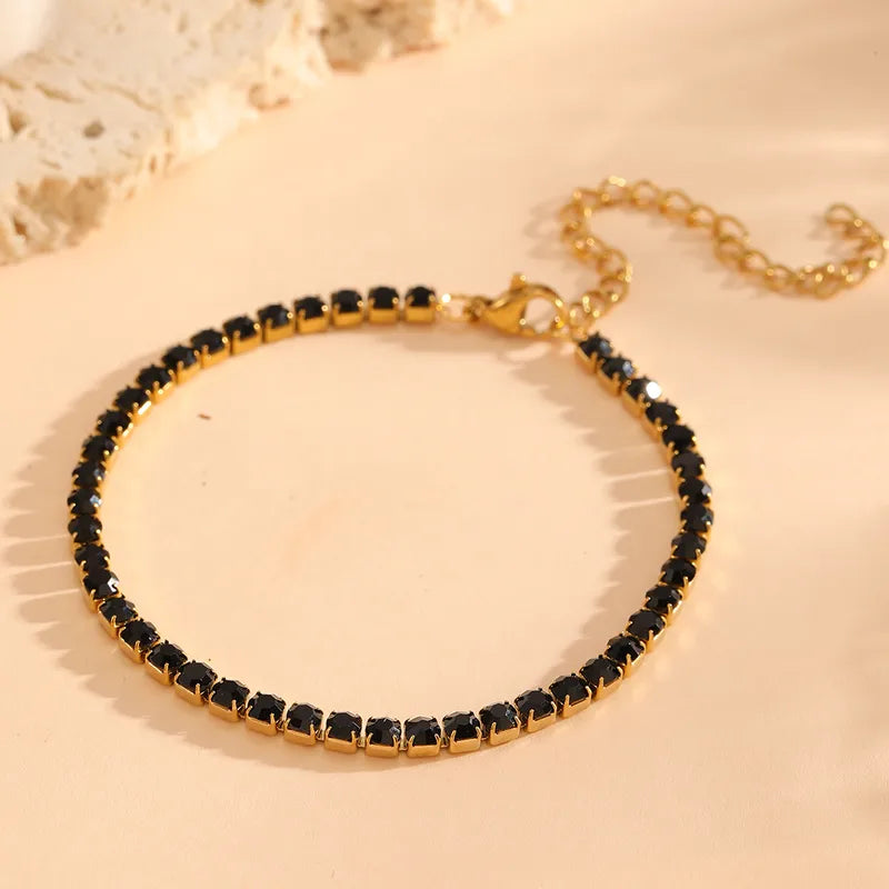 BLACK TENNIS BRACELET