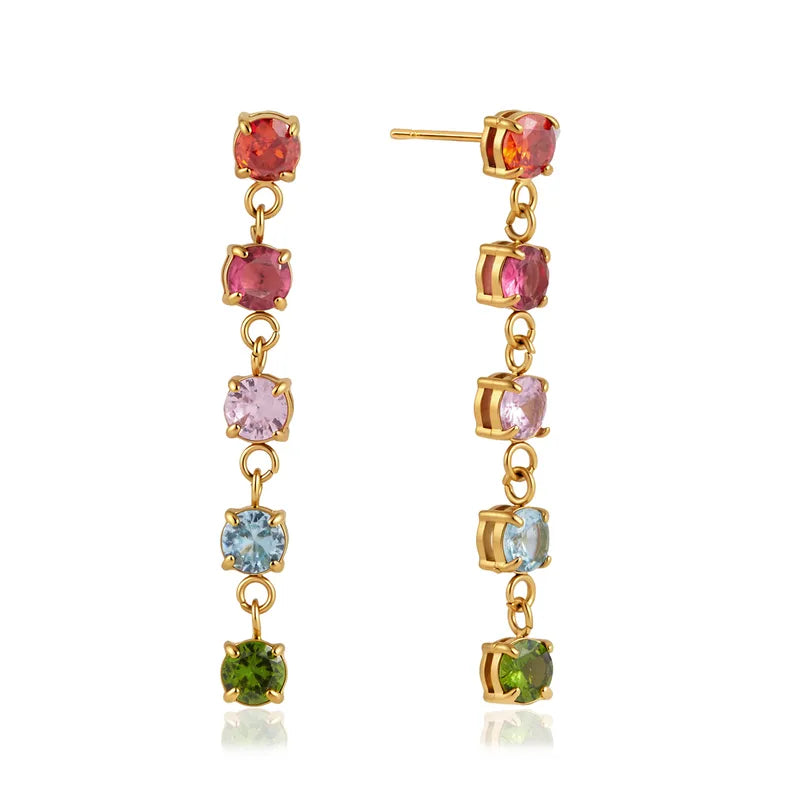 COLORFUL TENNIS EARRINGS