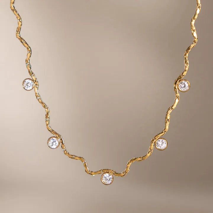 WAVY ZIRCON NECKLACE
