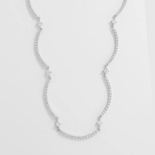 SILVER CURLY NECKLACE