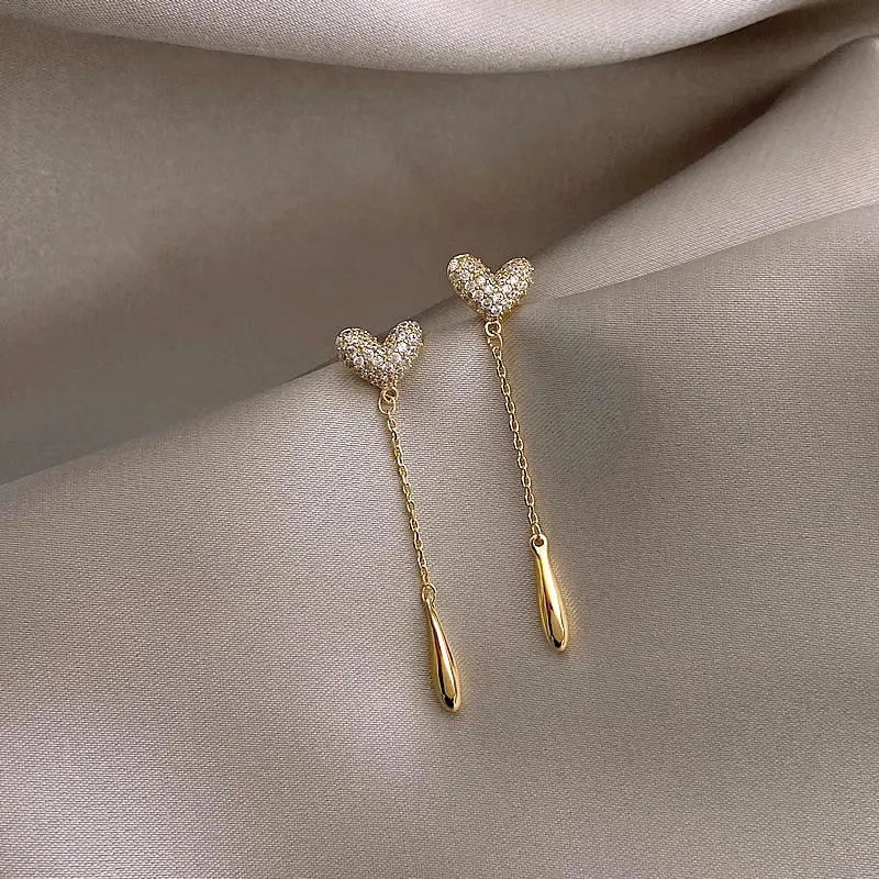 HEART ZIRCON EARRINGS