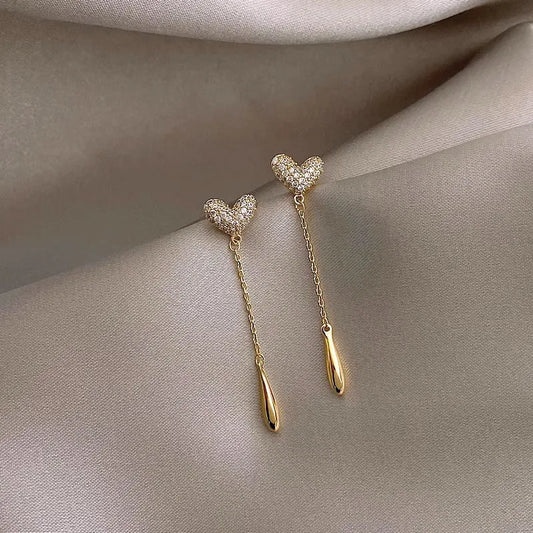 HEART ZIRCON EARRINGS