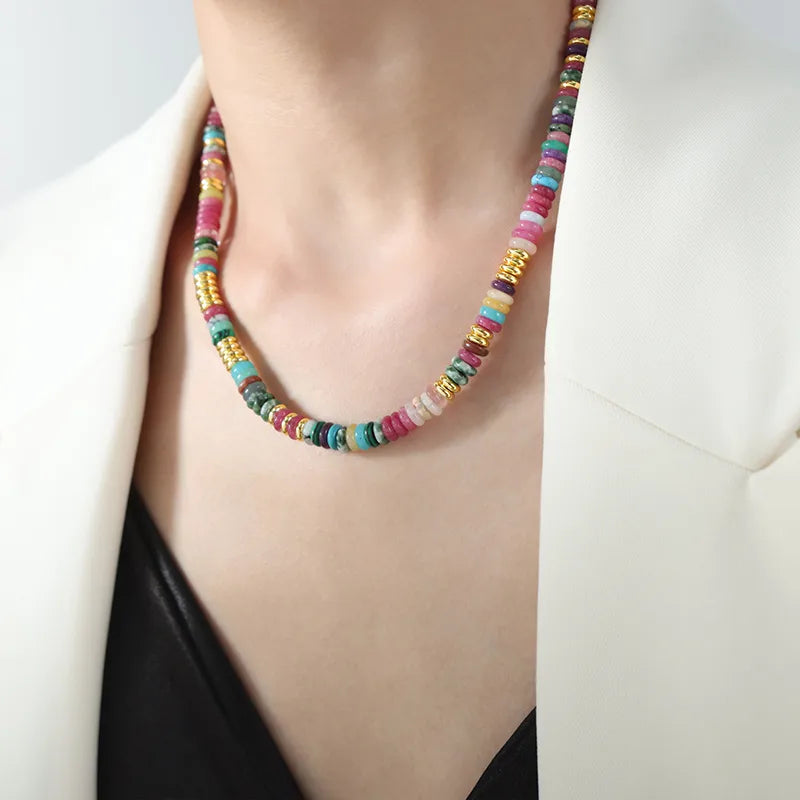 COLORFUL STONE NECKLACE