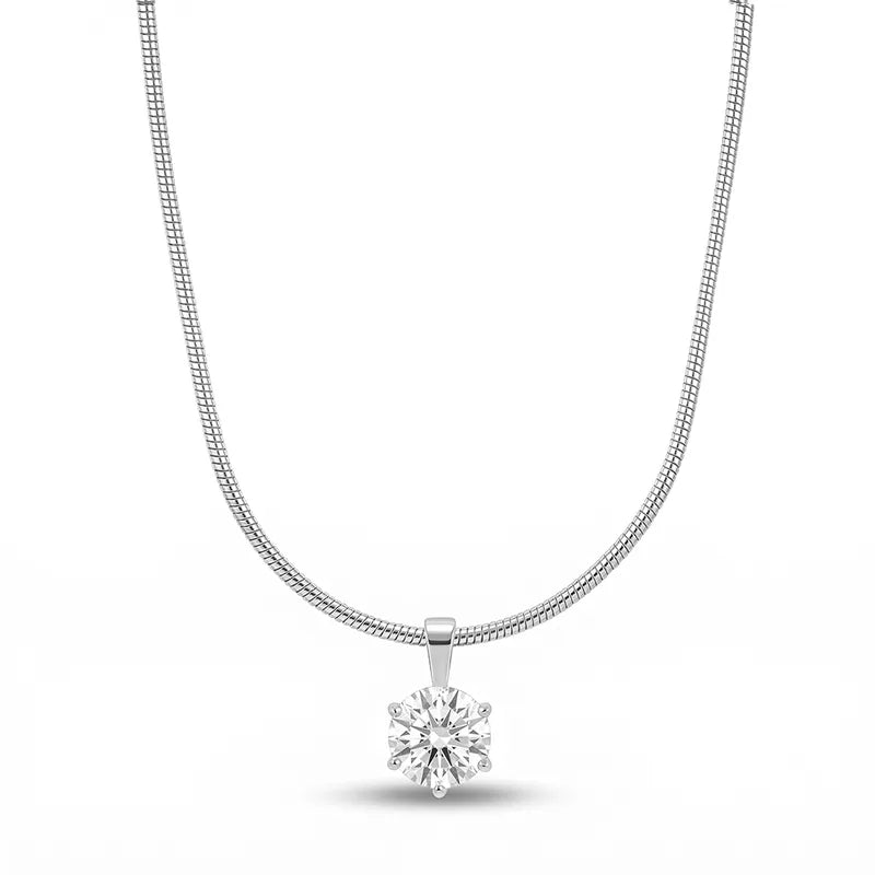OMEGA SILVER DIAMONDS NECKLACE